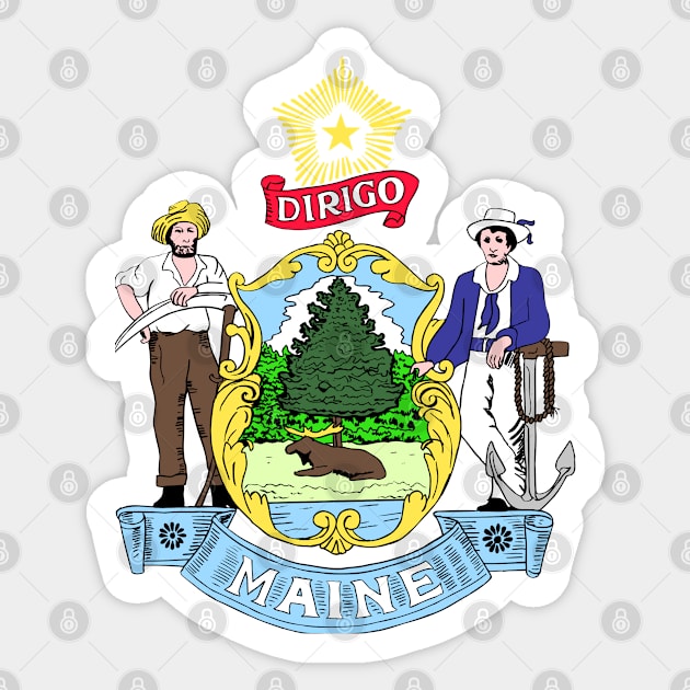 Flag of Maine Sticker by Historia